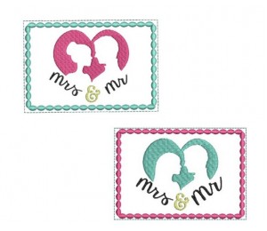 ITH - Postkarte Mr. & Mrs. Silhouette 1